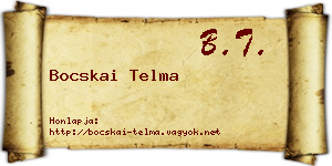Bocskai Telma névjegykártya
